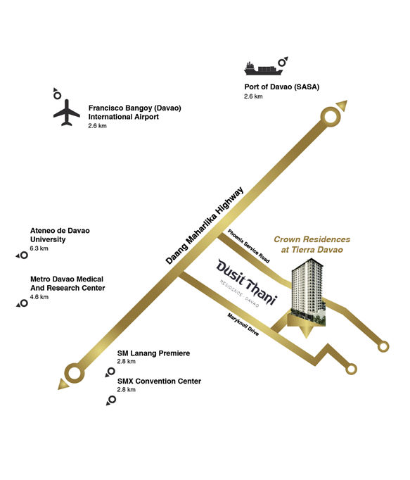 Tierra Davao - Crown Residences loaction